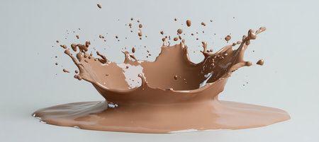 Dynamic Mocha Motion Concept with Fluid Impact Burst Shot Renderings for Stunning Visual Appealの素材