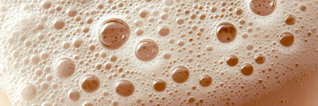 A Dreamy Top-Down View of Frothy Bubbles in a Delicious Sweet Dessert Drink, Inviting Indulgenceの素材