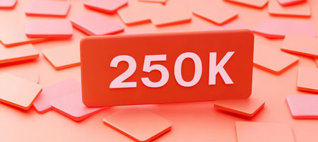 Successful Visual Media Marketing Campaign Achieves 250,000 Likes and Followers with High Engagementの素材
