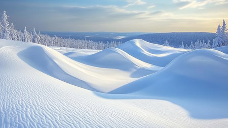 Majestic Snow-Covered Mountains Under a Clear Blue Sky, Capturing the Essence of Winter Serenityの素材