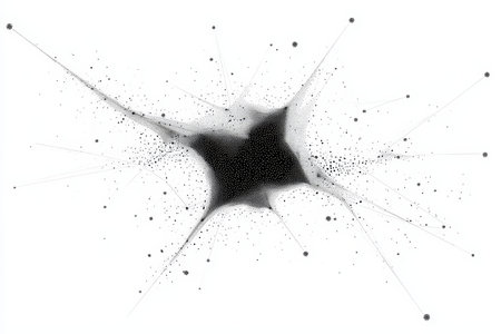 Intricate Neuron Illustration on White Background Showcasing Complex Neural Networks and Detailsの素材