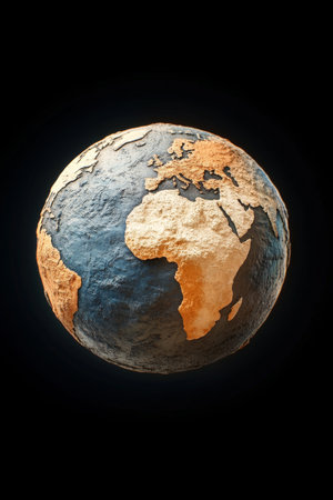 High Resolution Close-Up Views of Europe Continent with Detailed Surface for Geography Researchの素材