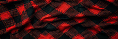 Cozy Red and Black Lumberjack Plaid Pattern Background for Autumn and Winter Fashion Designsの素材