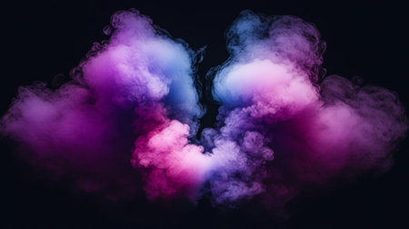 Vibrant Multicolor Clouds Explosion in Space Mysterious Violet and Purple Abstract Atmosphereの素材