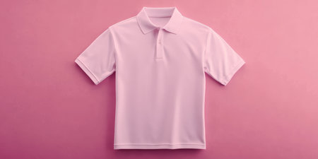 Men s Stylish Summer Attire Trendy Pink Polo Shirt with Relaxed Fit for Effortless Eleganceの素材