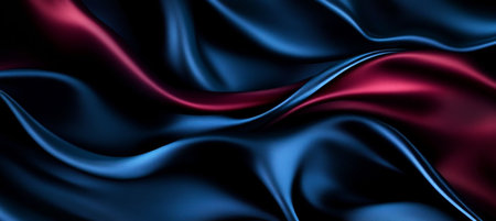 Abstract Blue and Red Swirls Representing the Luxury of Silk and Cloth with Elegant Shiny Patternsの素材