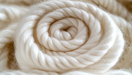 Luxurious White Wool Fiber Bundle for Elegant Crafts, Textiles, and Warmth in High Detail Backgroundの素材