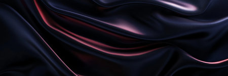 Elegant Dark Purple Fabric Background with Flowing Waves and Textured Folds for Artistic Designsの素材