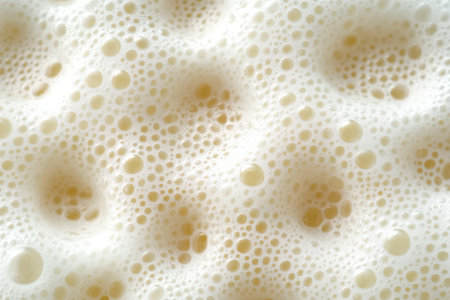 Intricate Beauty of Creamy Froth with Countless Bubbles, Showcasing Unique Textures and Patternsの素材