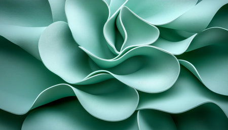 Elegant Seafoam Waves Creating a Serene Abstract Art Deco Background with Curved Textured Designの素材