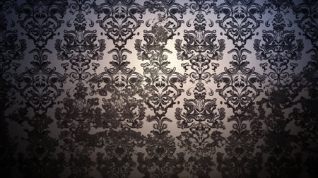 Elegant arabesque motifs and classic damask designs for textiles and interior decorations.の素材