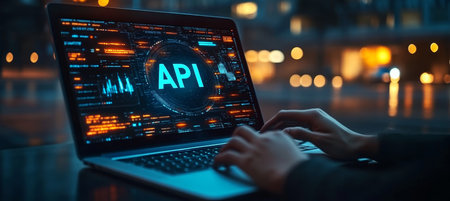 High-Tech API Integration for Software Applications and Digital Transformation in Modern Solutionsの素材
