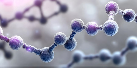 Futuristic Medical Technology Featuring 3D Generated Molecular Structures and Complex Organismsの素材