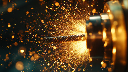 CNC Milling Techniques in Action, Showcasing Precision Metal Cutting and Expert Tool Changesの素材