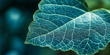 Emerald Veins and Nature s Precision Capturing the Intricate Beauty of a Leaf in Macro Detailの素材