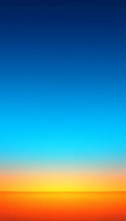 Stunning Minimalist Sunset Horizon with Color Gradient and Warm Sunlit Skies for Peaceful Vibesの素材