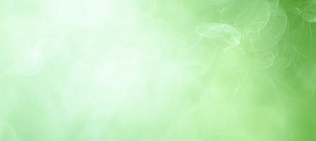 Soft Green Bokeh Background with Subtle Lights for a Dreamy and Serene Visual Atmosphereの素材