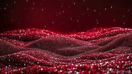 Elegant Holiday Decor with Shimmering Cranberry Hues and Textured Background for Festive Charmの素材