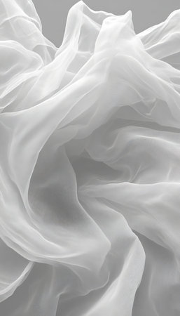 Dreamy Serenity Gentle Waves of Silk and Fabric in Muted Tones Creating a Soft and Elegant Abstractの素材