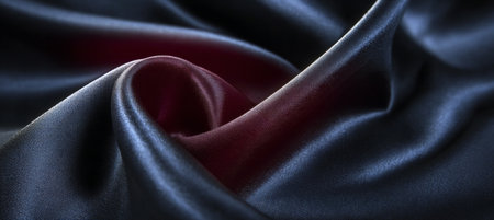 Silken Nightfall A Deep-Tone Fabric Artistry Showcasing Richness and Elegance in Sumptuous Luxuryの素材