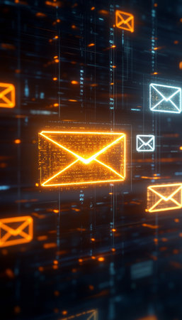 Digital Messaging Network Evolving Email and Global Communication on the Cyber Internet Platformの素材