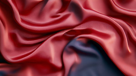 Sensual Red Satin Texture Embracing Softness and Luxury with Flowing Waves for Elegance and Romanceの素材