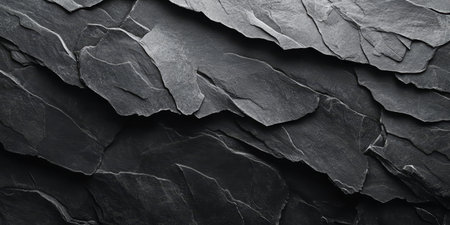 Elegant Dark Gray Stone Surface with Textured Slate Design, Ideal for Sophisticated Backgroundsの素材