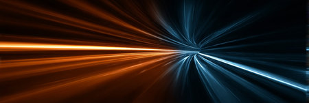 Futuristic Motion and Acceleration Dynamic Lines of Light Representing Innovation and Technologyの素材
