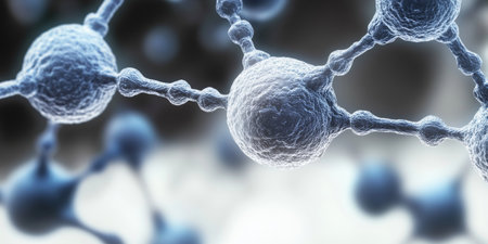 Nanotechnology and Molecular Structure Visualization in Biotechnology and Genetic Research Imagingの素材