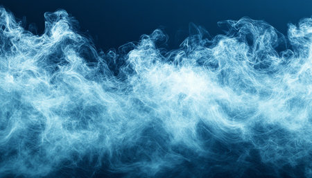 Stunning Abstract Illustration of Spectacular Blue Waves Texture Background with Digital Energy Flowの素材