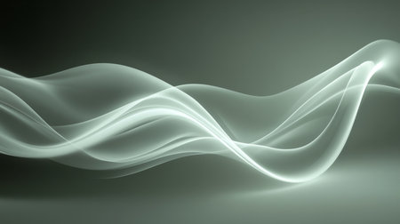 Dynamic Fluid Canvas of Waves in Monochrome, Elegant Abstract Design for Visual Projectsの素材