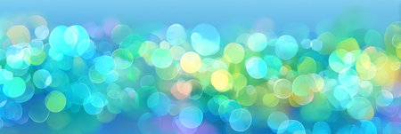 Dreamy Abstract Aqua Ambiance with Dappled Light, Festive Bokeh, and Celebration Sparkle Effectsの素材