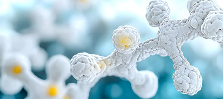 Intricate 3D Render of Molecular Structures Showcasing Scientific Complexity and Cellular Intricacyの素材