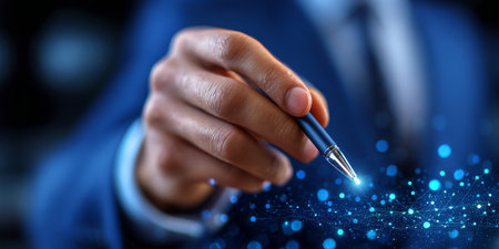 Digital Transformation Illustrated Network Connectivity and Communication Technology in Actionの素材