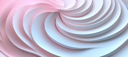 Elegant Wavy Texture Background in Soft Pink Pastel Colors Creating a Dreamy Decorative Ornamentの素材