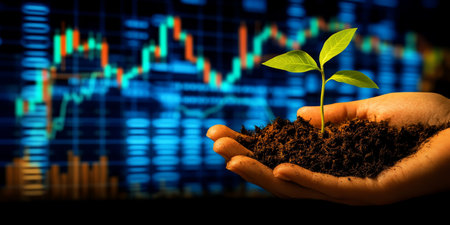 Nurturing Financial Growth by Planting Seeds of Future Economy and Cultivating Success in the Marketの素材