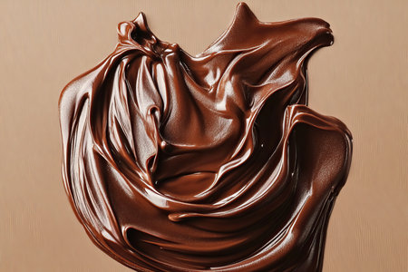 Delicious Dark Milk Couverture Melt, Irresistible Temptation Swirl with Intense Reflection Delightの素材