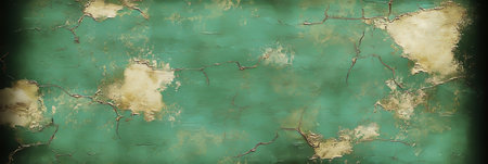 A Military Grunge Wallpaper Design Featuring Textured Old Green Patterns and Worn Surface Detailsの素材