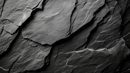 Rugged Dark Stone Surface with Intricate Textures Creating a Mysterious and Moody Atmosphereの素材