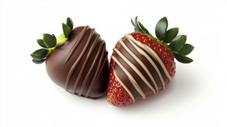 Indulgent Dessert Platter with Decadent Chocolate Drizzled Fruits, a Visual Feast for Sweet Loversの素材