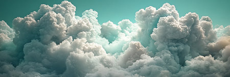 Abstract Cloudscape with Soft Textures in Pastel Blue and White for Digital Backgrounds and Designsの素材