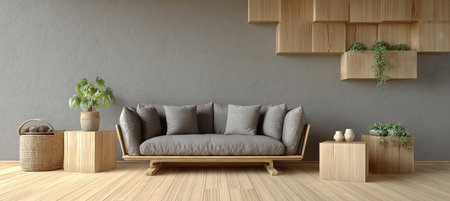 Serene Japandi Haven A Contemporary Styled Tranquil Space with Warmth and Minimalist Aestheticsの素材