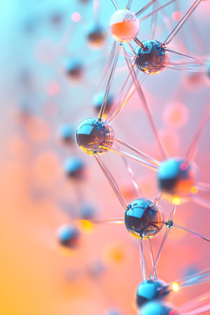 Futuristic Network Communications Abstract Digital Structures Showcasing Interconnectednessの素材