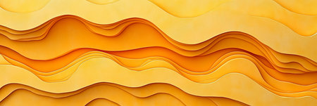 Abstract Background with Wavy Yellow Lines Creating Depth and Modern Design for Art Presentationsの素材