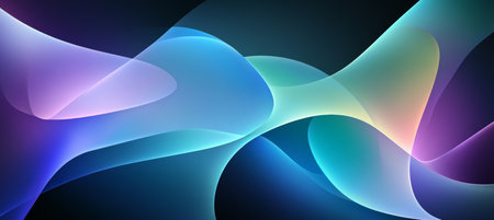 Sleek and Modern Abstract Background Featuring Elegant Curves, Waves, and Dynamic Shadow Play Designの素材