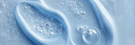 Abstract Cosmetic Gel Serum Texture with Air Bubbles in Clear Liquid for Beauty and Skin Careの素材