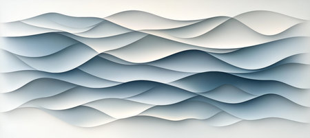 Serene Baby Blue Monochromatic Artwork Featuring Abstract Minimalist Waves and Gentle Texturesの素材
