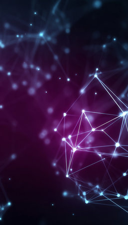 Abstract Background Showcasing the Interconnectedness of Data and Digital Technologies in Pink Huesの素材