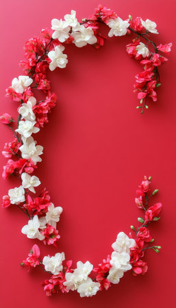 Elegant Floral Frame Featuring Beautiful Orchids for Various Festive Occasions and Celebrationsの素材