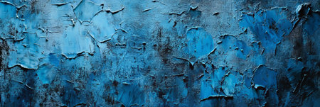Artistic Painted Concrete Design in Various Blue Shades, Unique Textured Background for Creative Useの素材